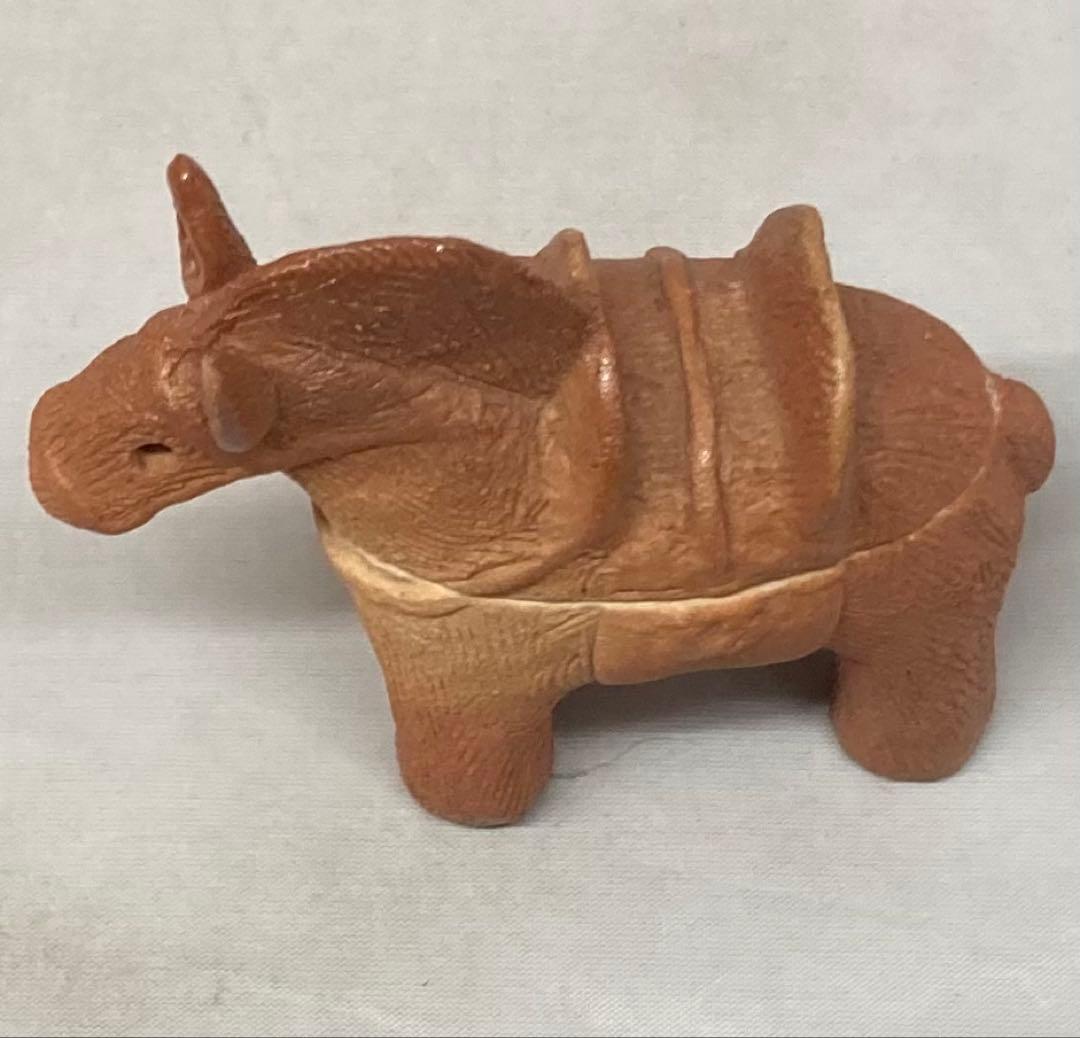 B530s「干支 午 香合」岩淵重哉造　共布共箱　酉々窯　京都　茶道具