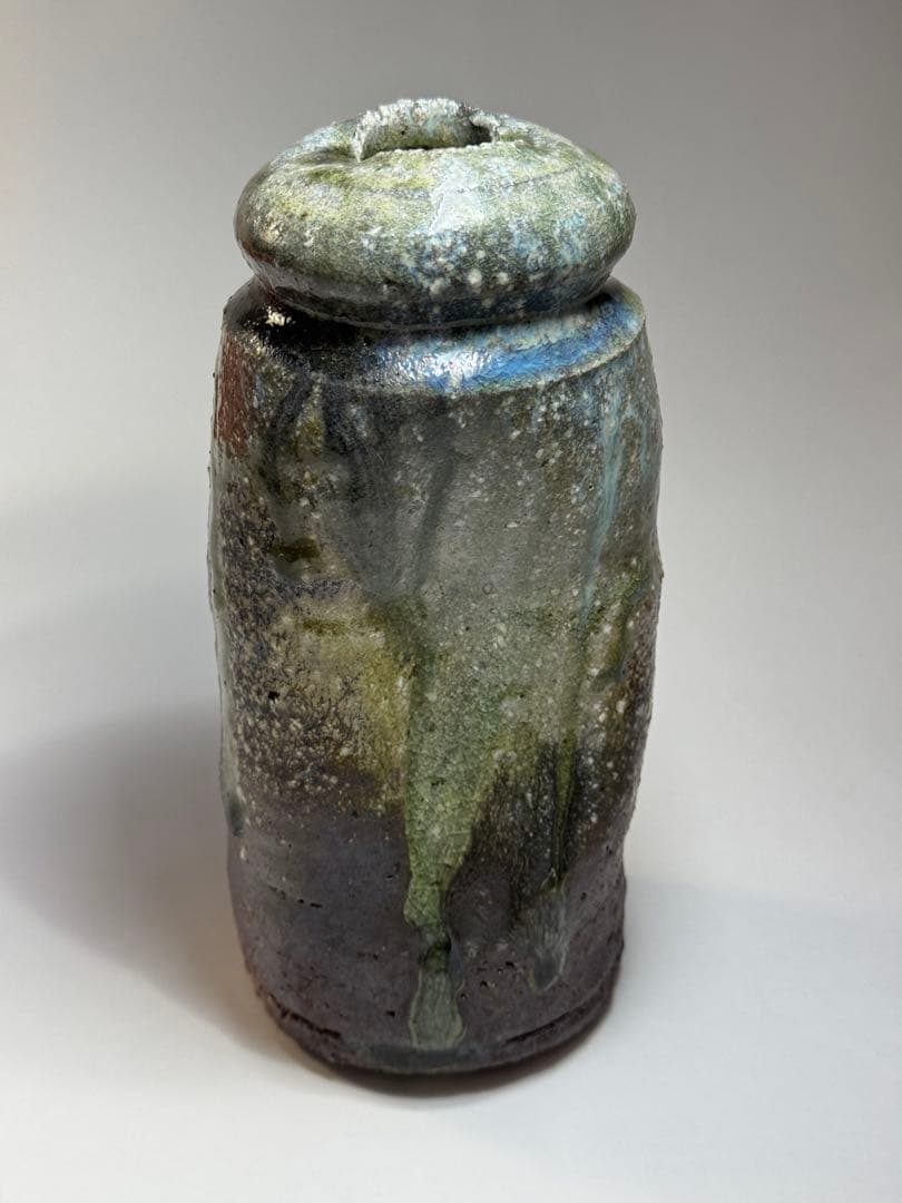 【越前唐津焼】三好健太郎作　花入18センチ　割竹式登り窯