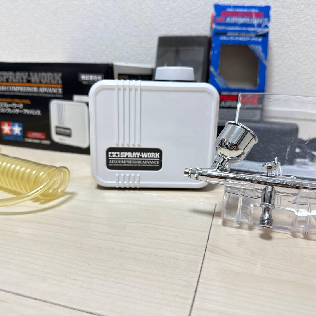 タミヤ コンプレッサー アドバンス ＆ HG エアブラシ 0.3mm セット