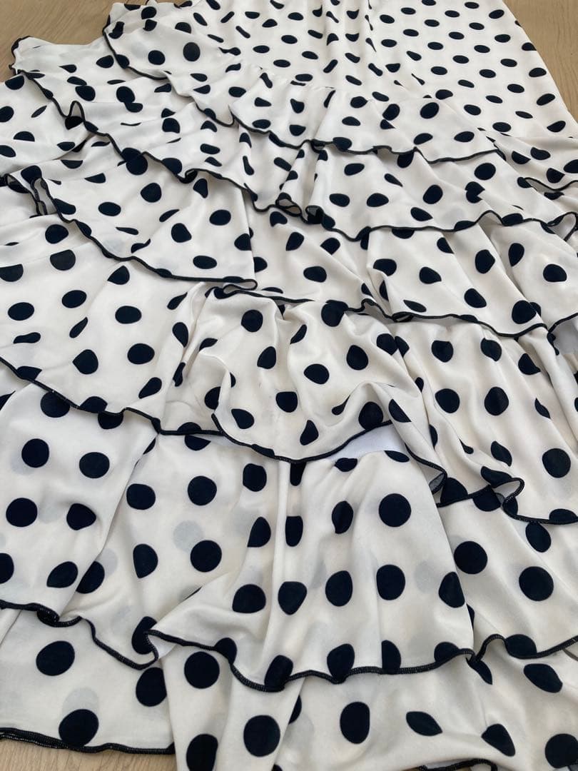 【新品未使用】ルナレスフラメンコ　水玉アイボリーワンピース