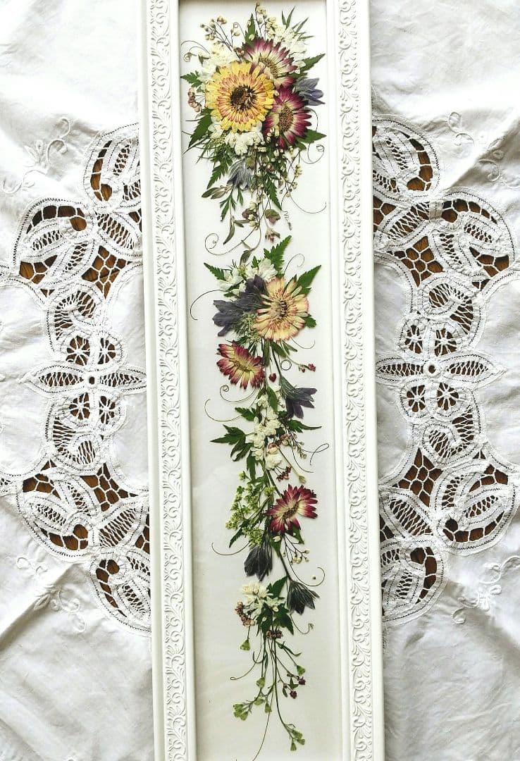 押し花アート❀花の舞❀押し花額 押し花絵画 アート ブーケ 額装 インテリア