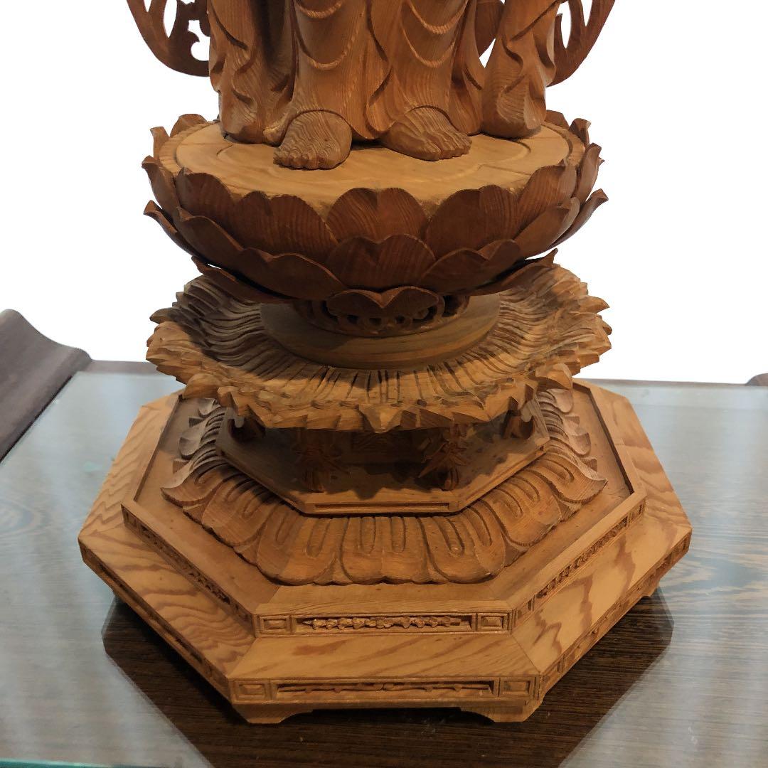 木像　聖観音立像　高さ80cm