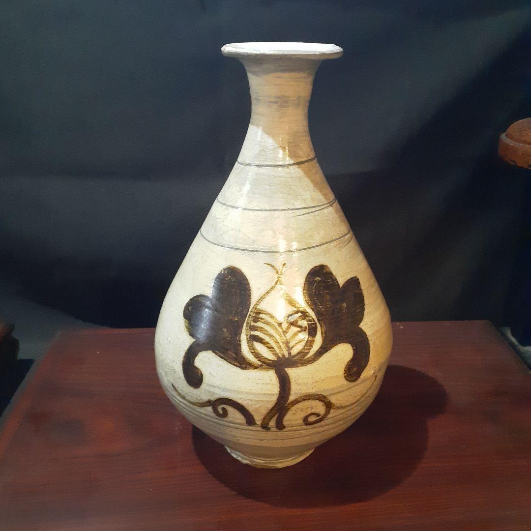 鶏龍山刷毛目鉄絵徳利