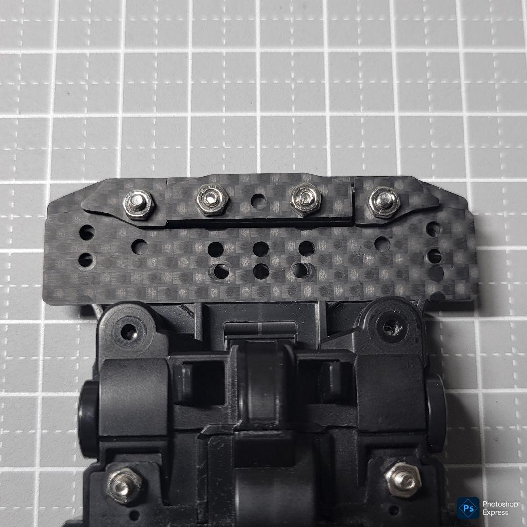 【CNC加工】 ヒンジ式フロントAT カーボンパーツセット (スラスト抜け防止)