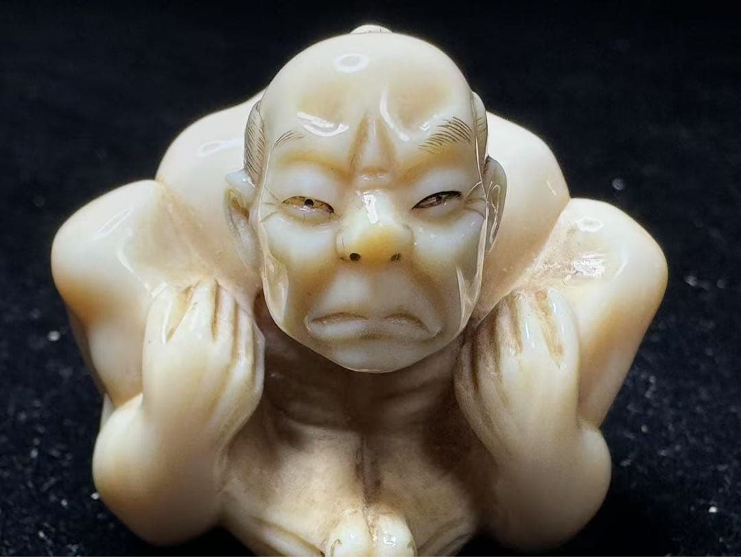 根付　置物　アンティーク　天然素材　彫刻 古美術品　細密細工　骨董コレクション