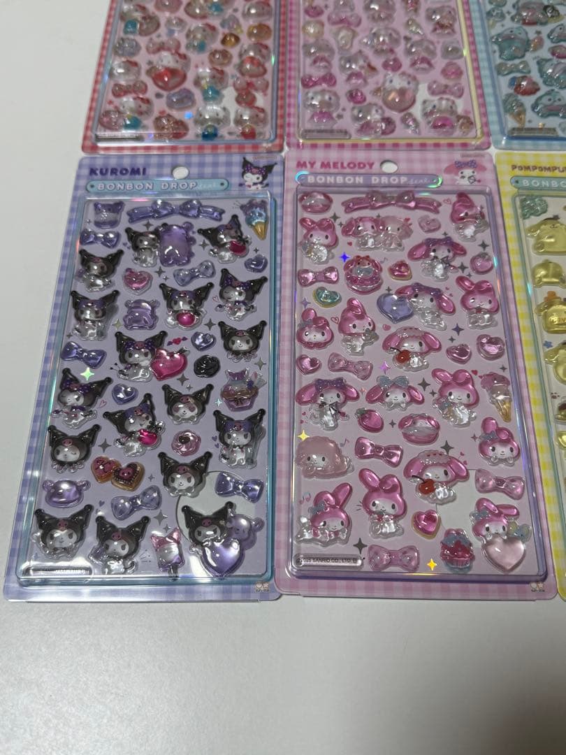 正規品 ボンボンドロップシール サンリオ　大　第2段 8種セット コンプリート