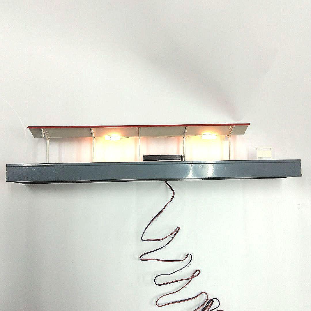 エンドウ　駅ホームNo.1 　鉄道模型情景　照明付き HOゲージ　元箱付　希少品