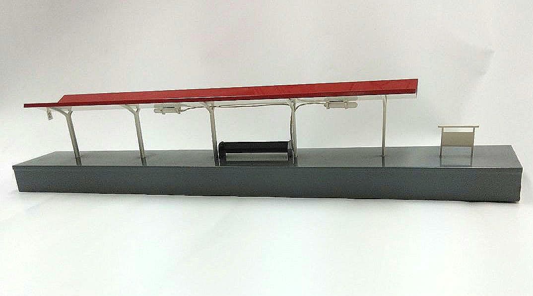 エンドウ　駅ホームNo.1 　鉄道模型情景　照明付き HOゲージ　元箱付　希少品