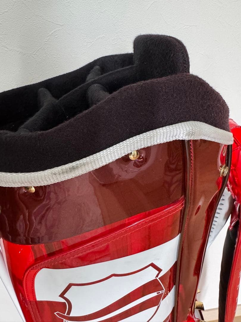 muta キャディバッグ クリアレッド