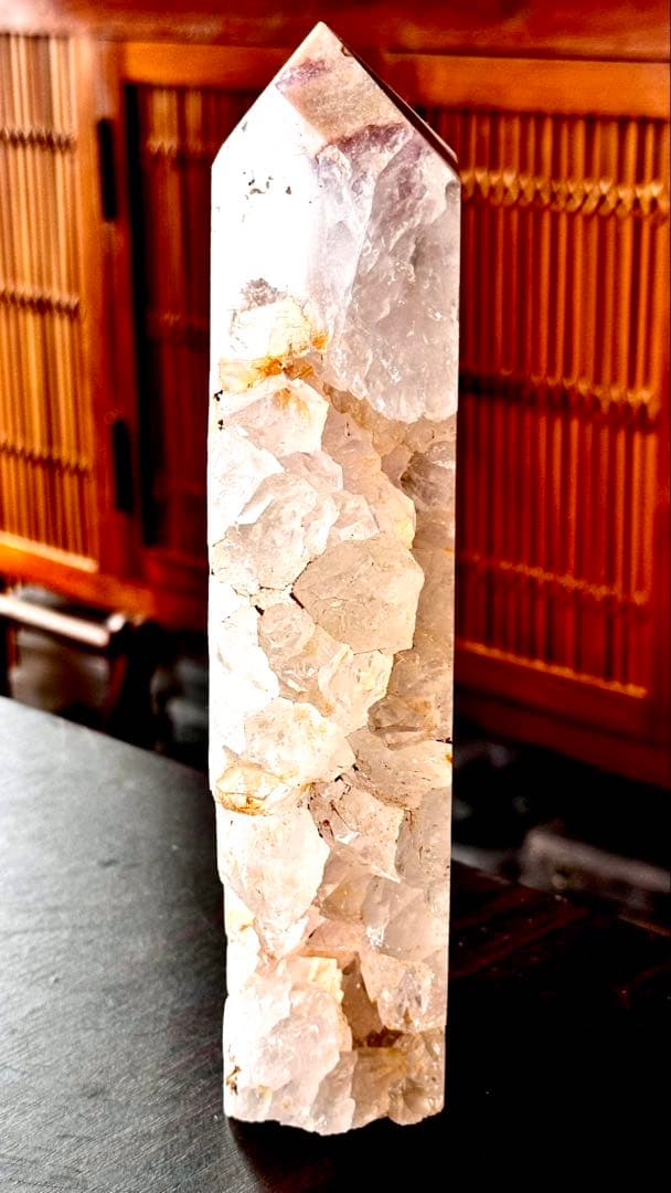 【花咲くピンクアメジスト】 ザクザク結晶ポイント／大型1372g✨レア