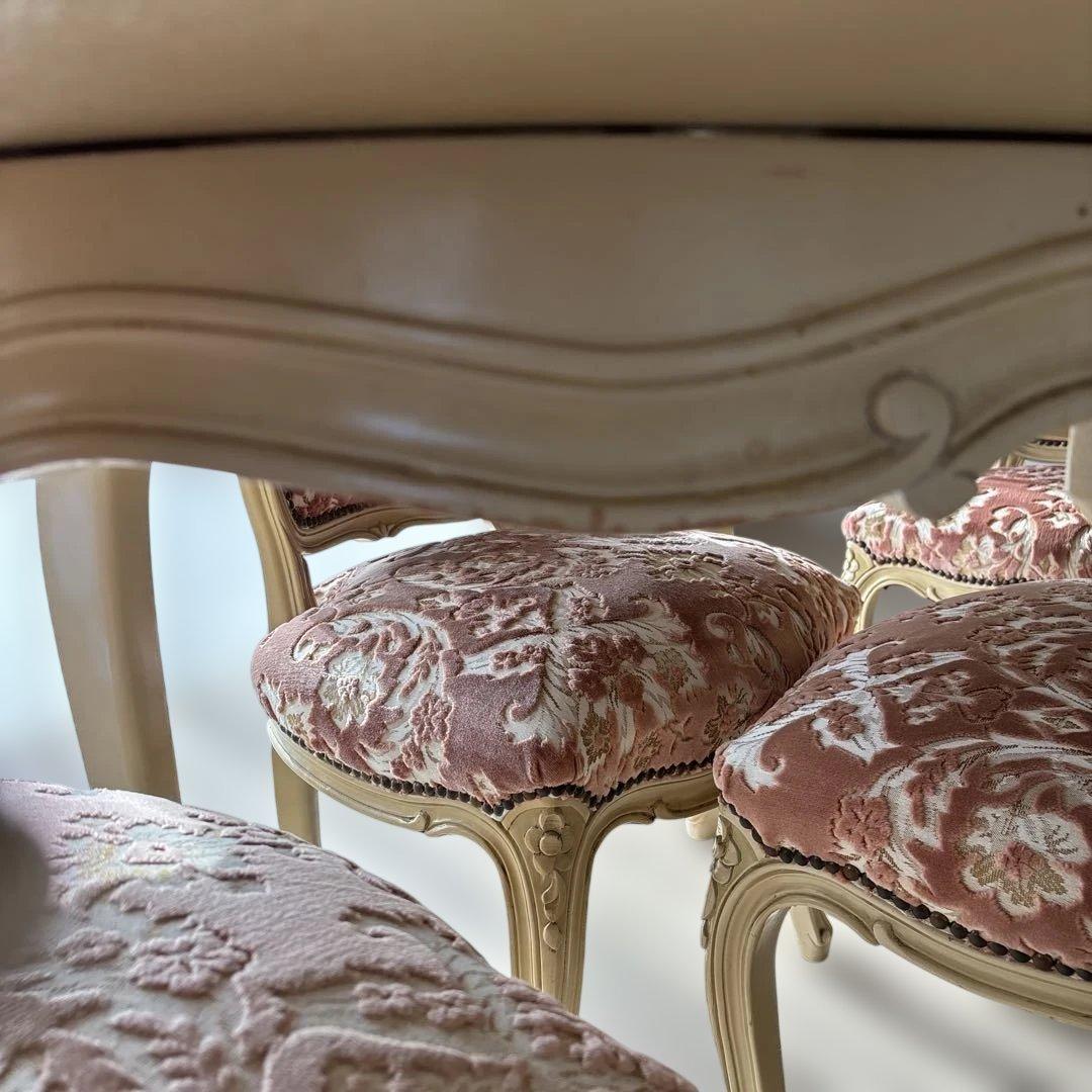 カリモク　ドマーニルイXV ルイ15世 ダイニングテーブル　椅子４脚まとめ売り