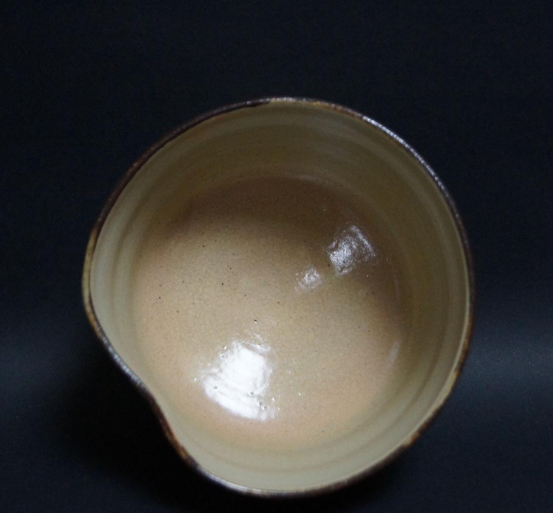 中村源水造 銹絵『竹林文』茶碗 抹茶碗 共箱 / 茶事 茶道具