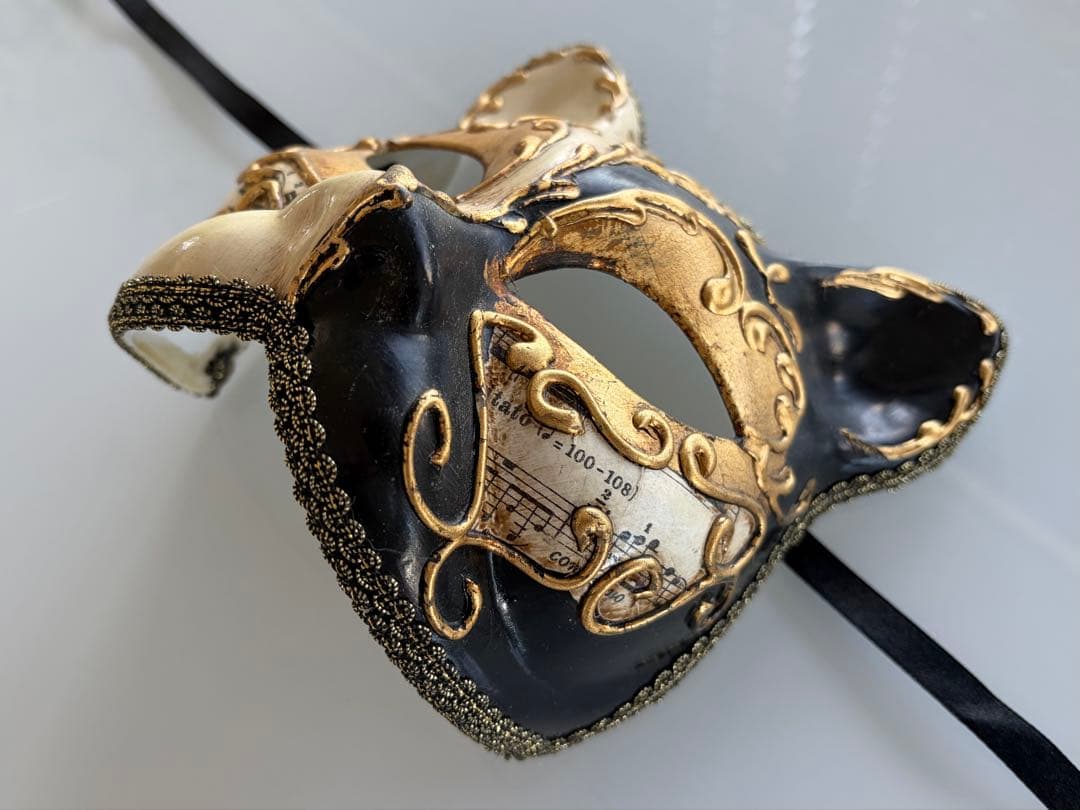 猫型マスケラ アンティーク 古道具 レトロ雑貨 マスカレード 仮面