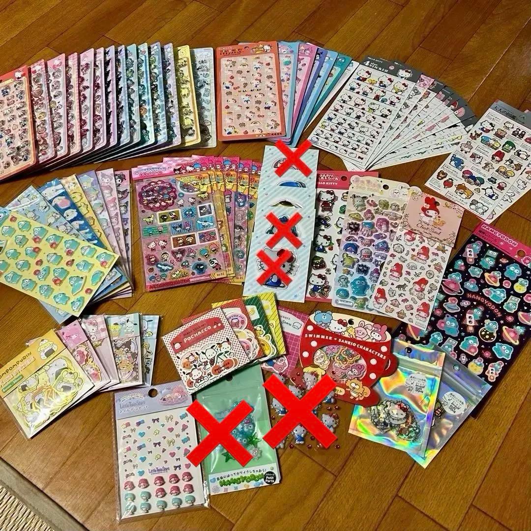 サンリオシールまとめ売り　73枚