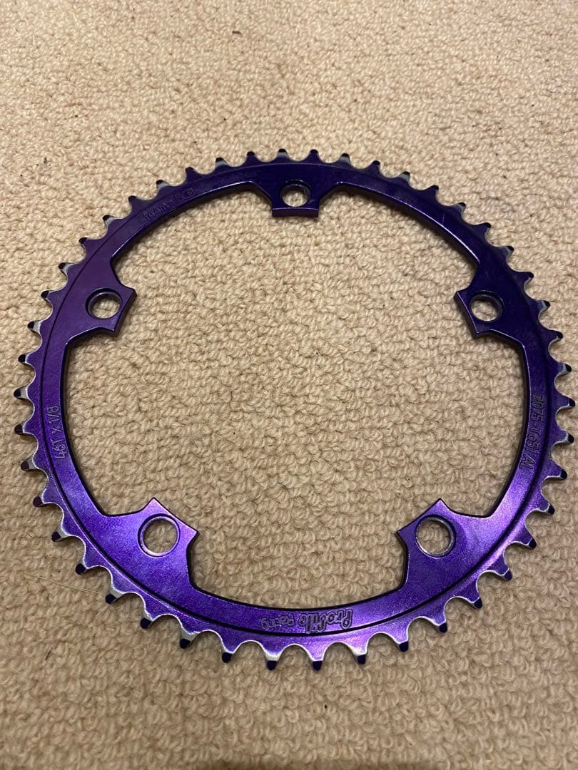 【希少パープル】プロファイル 46t チェーンリング 厚歯 ピスト fgfs