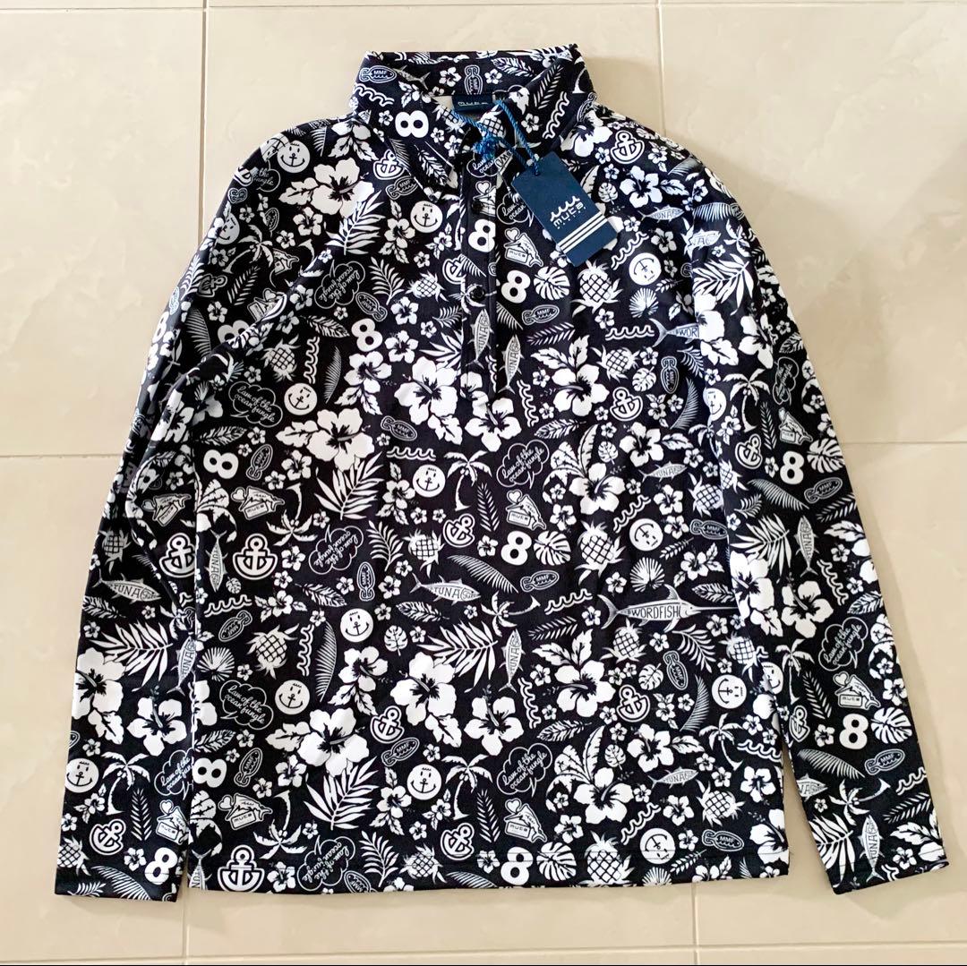 新品未使用　MUTA MARINE 長袖アロハポロシャツ　ゴルフ　総柄