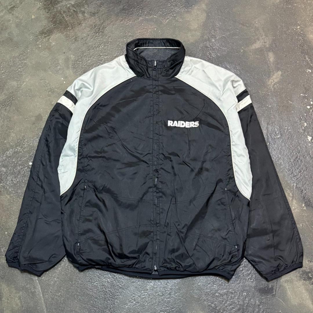 90s NFL RAIDERS レイダース リバーシブルナイロンジャケット L