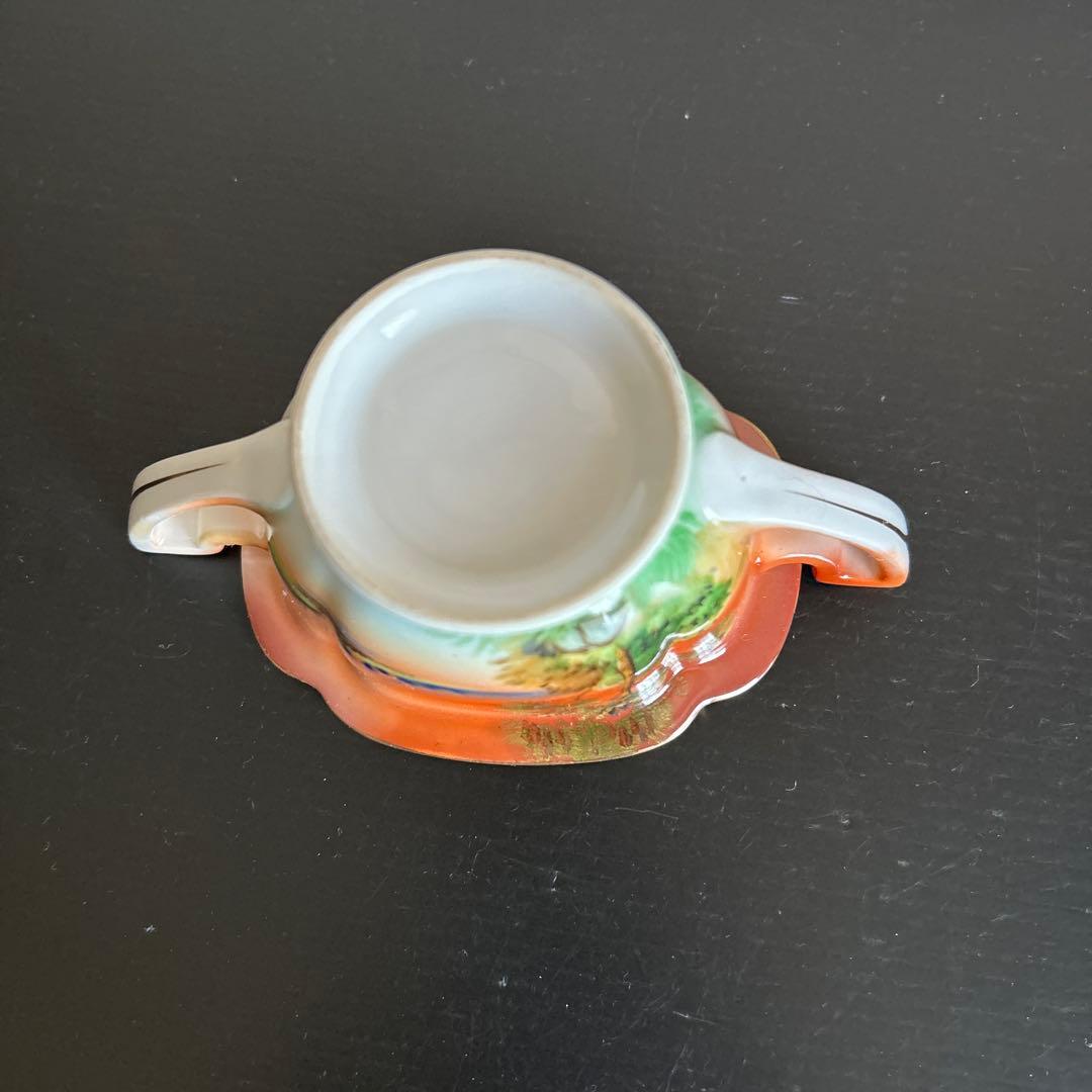 オールドノリタケ　Mマーク・ヤジロベエ　クリーマー・ポット・白鳥・灰皿　不揃い