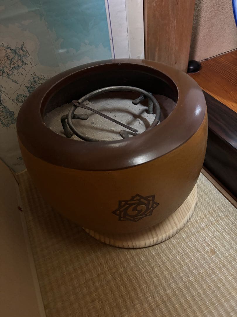 火鉢　木製 茶道具 丸型 直径約30cm