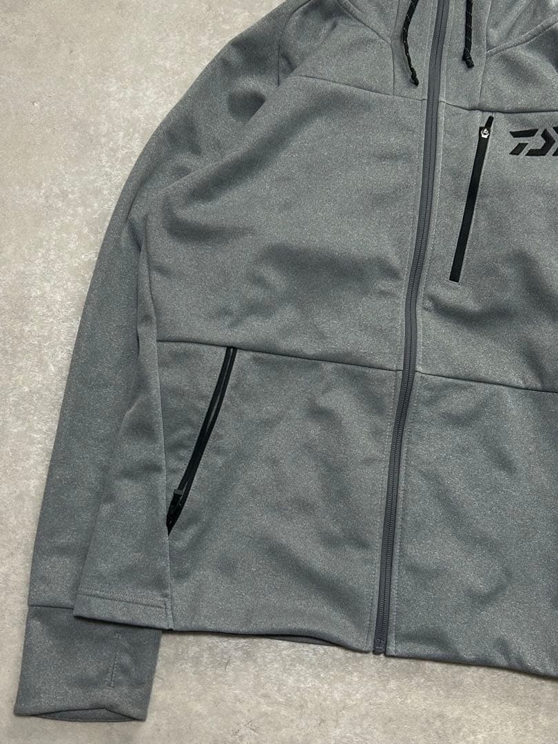 極美品 Daiwa ウインドブロックパーカー グレー L