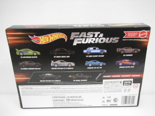 10/未使用品 ホットウィール ワイルドスピード 10カーパック ミニカー