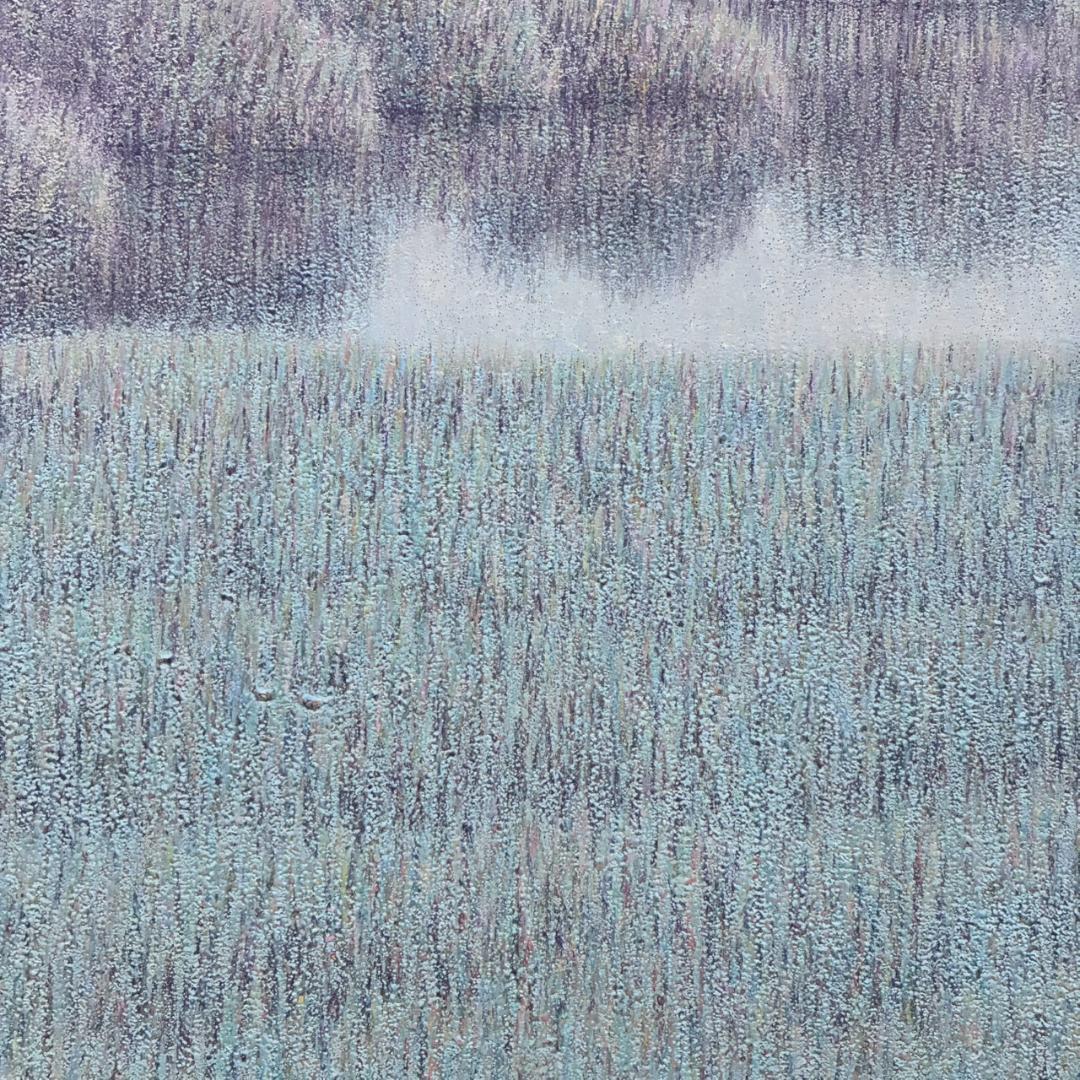 【出品8/26まで】美品 扇敏之「水辺」日本画 肉筆画 共シール有 日展会友