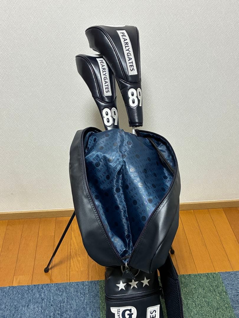 ＜ピカミ＞【パーリーゲイツ】スタンドゴルフバッグ ネイビー