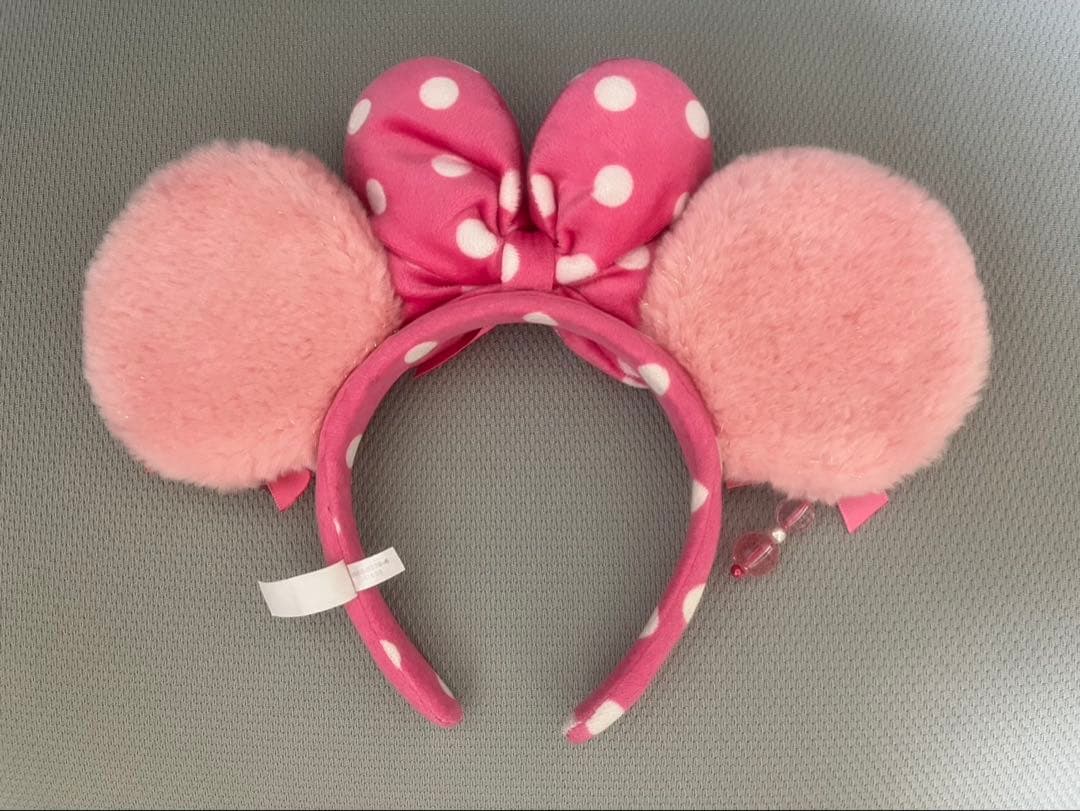 ミニー カチューシャ ピンク ふわふわ ドット リボン ディズニー