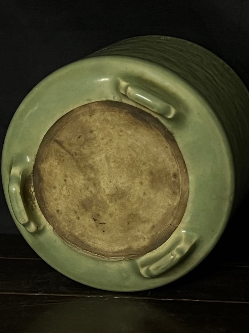 古美術•書•　時代物•龍泉窯青磁筆入•水指•XG：33-1