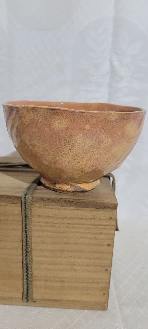 茶道具　時代物　萩焼　お茶碗　合わせ箱　骨董品、美術品
