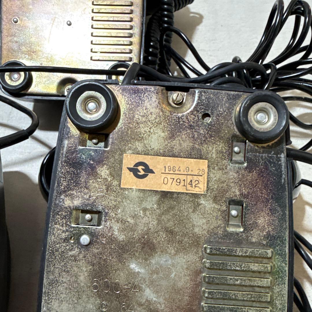 60s 昭和レトロ Japan 黒電話 ダイヤル式電話機 5台まとめ売り セット