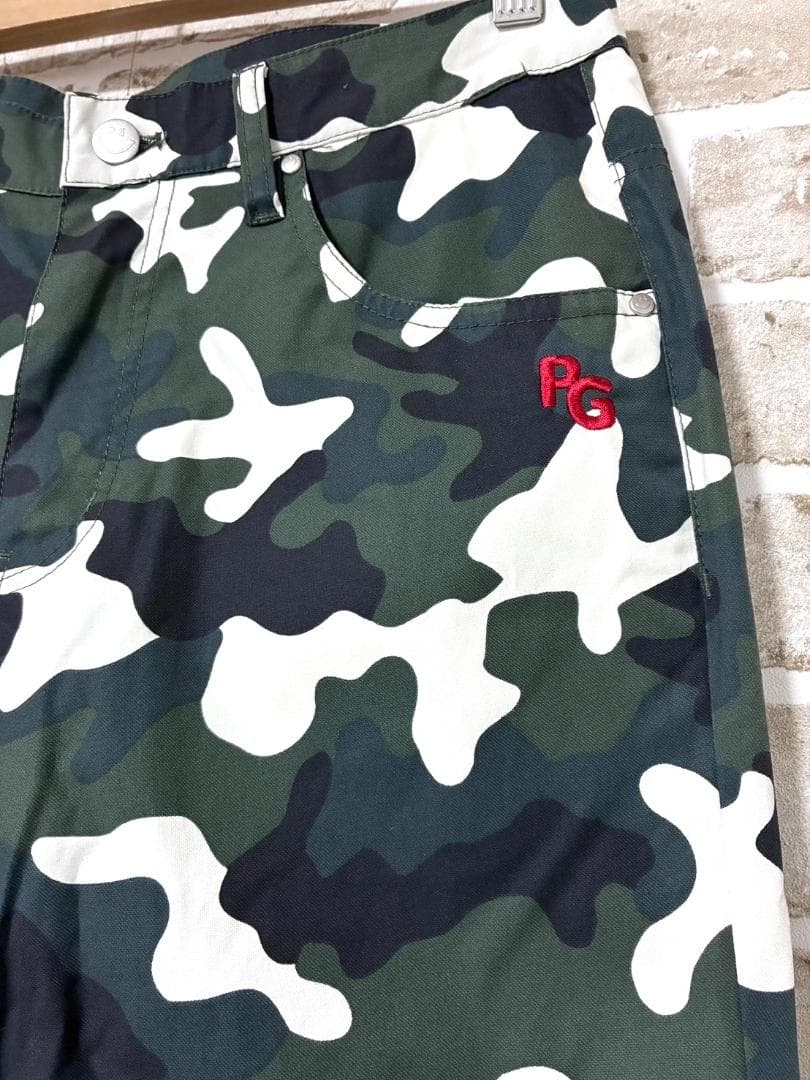 【フォロー割】美品 パーリーゲイツ メンズ ゴルフパンツ サイズ3 迷彩柄 総柄