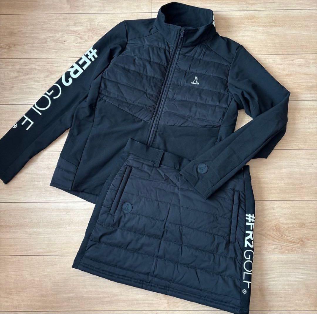 Mサイズ　fr2 ゴルフレディース　中綿ジャケット&スカート　セットアップ　黒