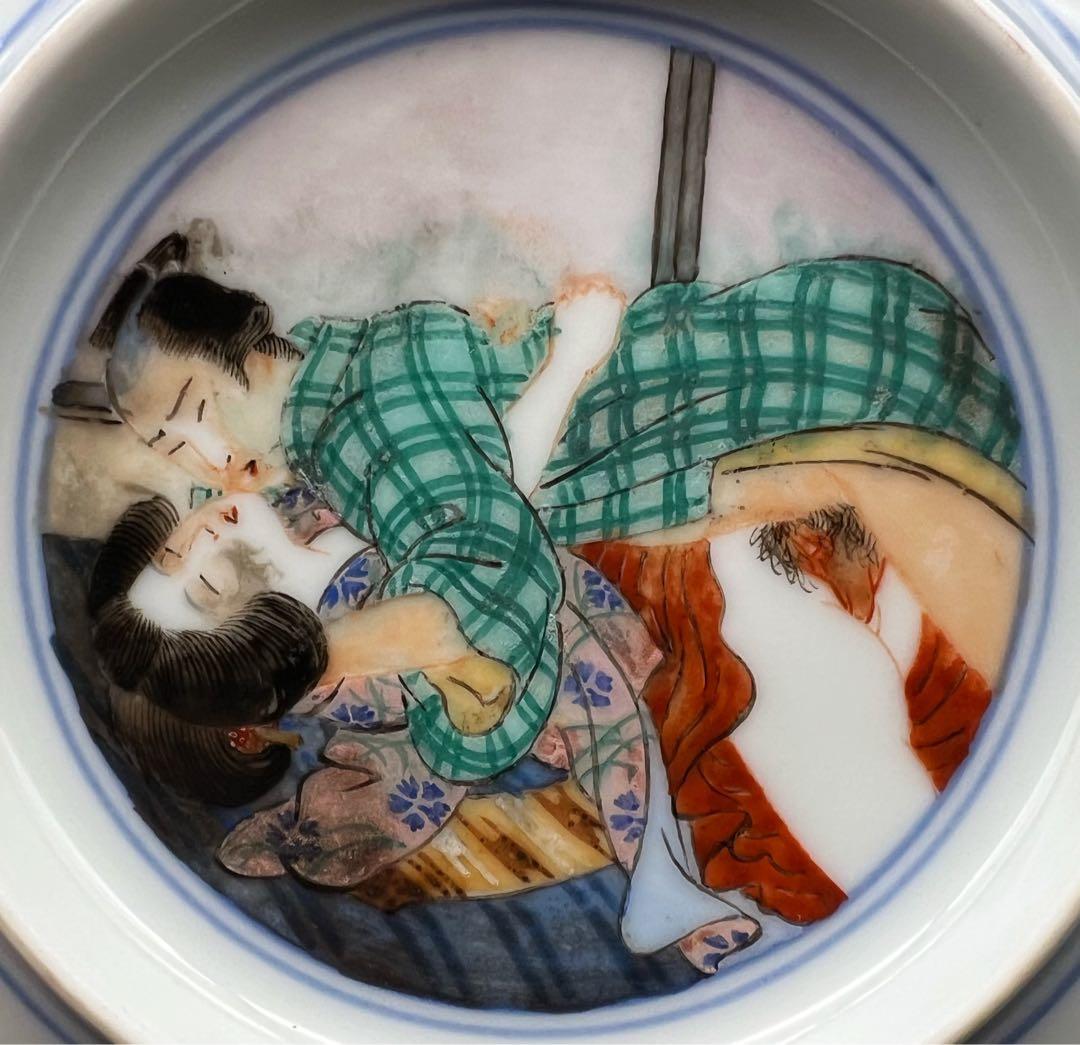 古美術 超希少品 手描き 春宫美人皿 飾り皿