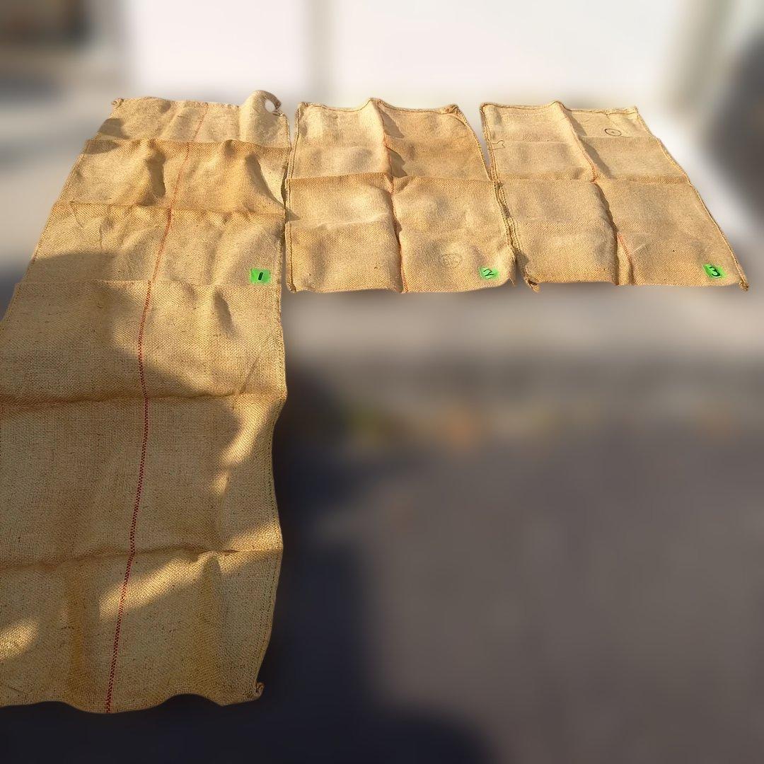 アンティーク　三交前株式会社 大豆用の麻袋 　3個セット