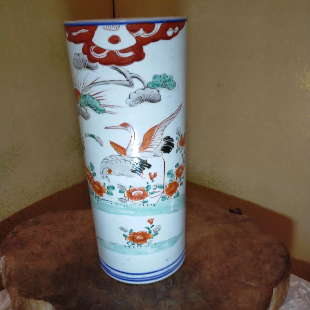 ２２１２骨董　江戸後期から明治初期 　色絵寸胴陶器