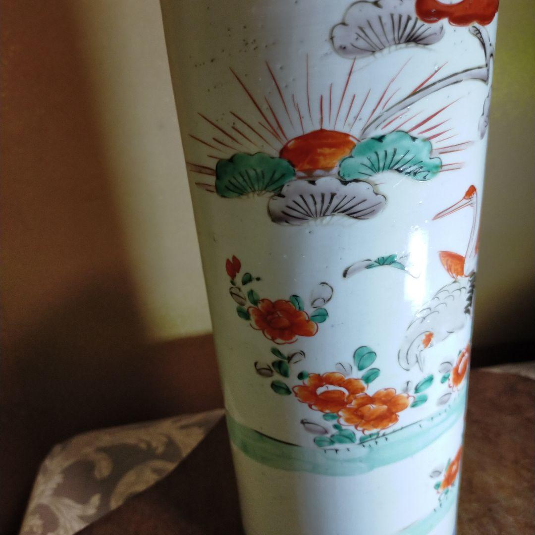 ２２１２骨董　江戸後期から明治初期 　色絵寸胴陶器