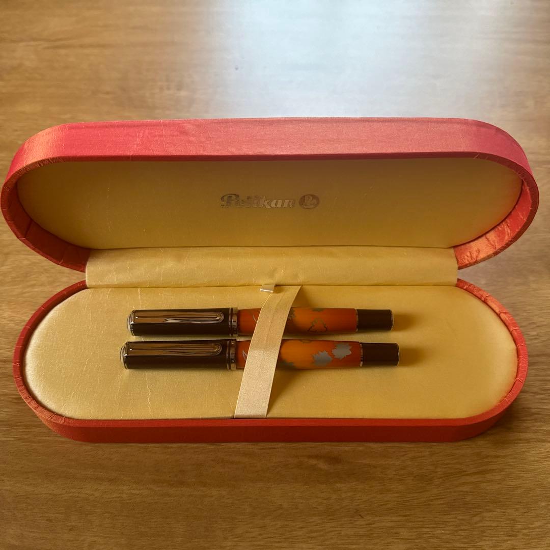 Pelikan特別生産品M640 インディアンサマー 万年筆Ｍニブローラーボール