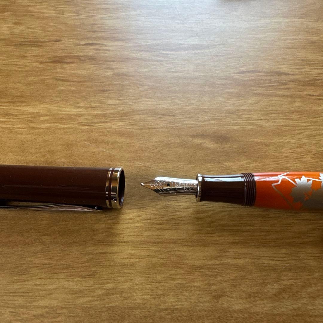 Pelikan特別生産品M640 インディアンサマー 万年筆Ｍニブローラーボール