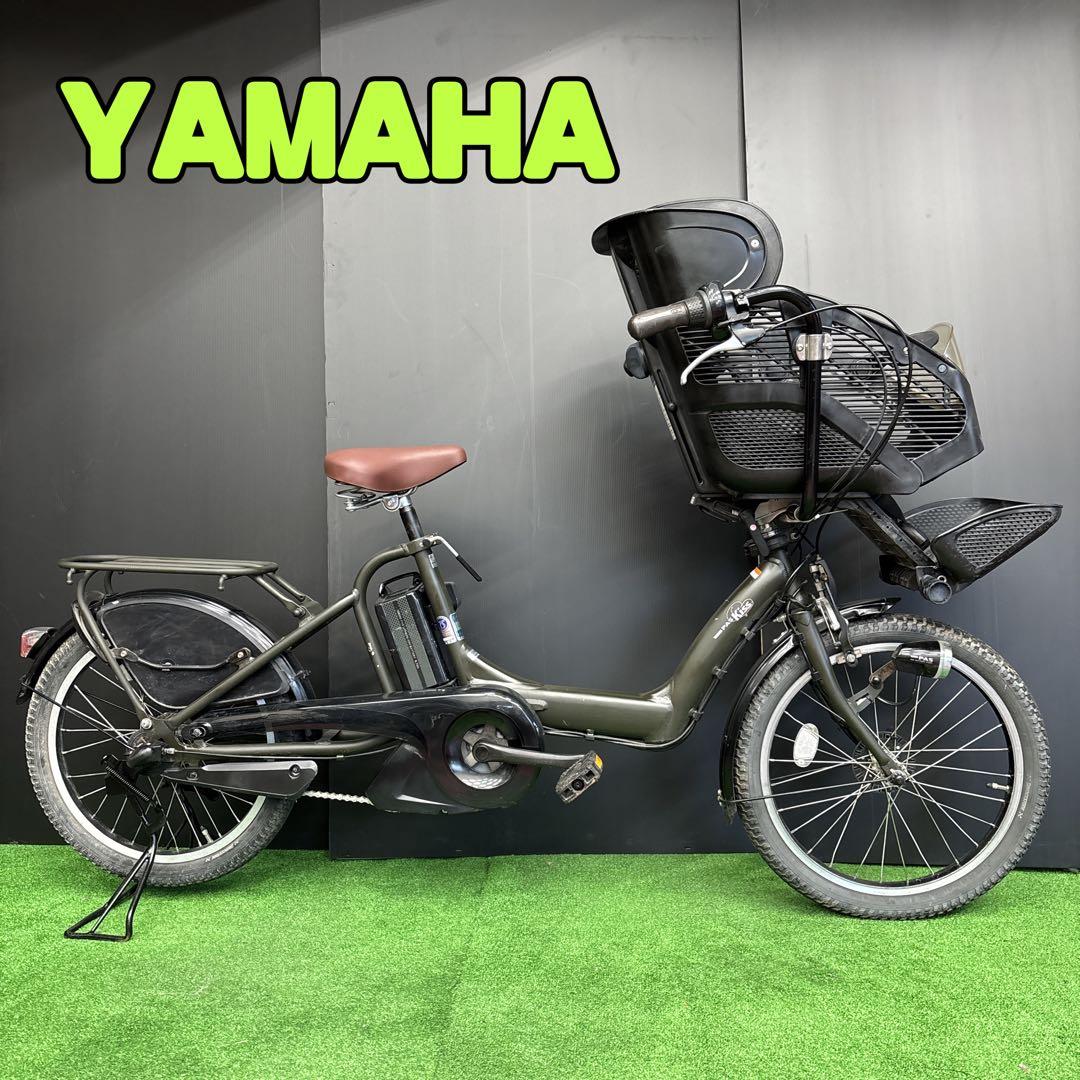 電動自転車 YAMAHA PAS kiss カーキ 3人乗り対応　56