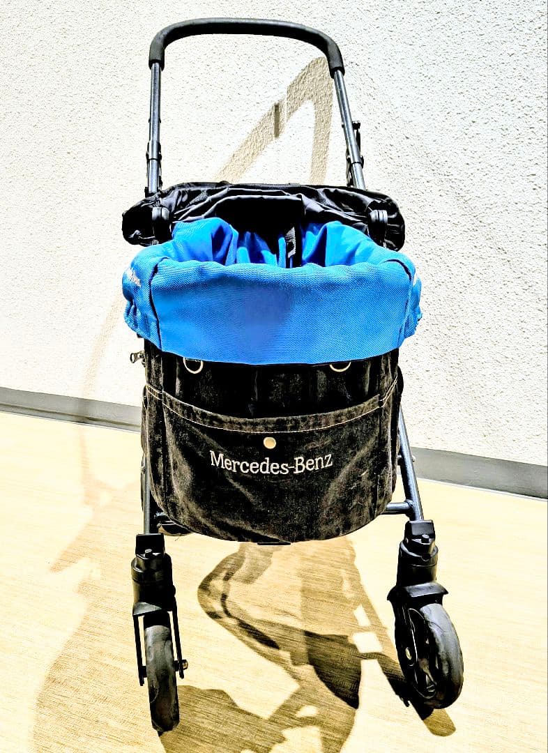 Mercedes-Benz 純正　ペットカートＬ ブラック/ブルー(シルバー)