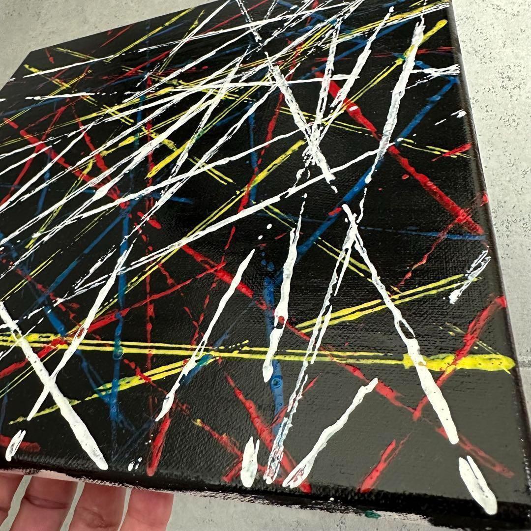 抽象画『LINE1』　現代アート　宇宙　創造　アクリル絵の具　幾何学