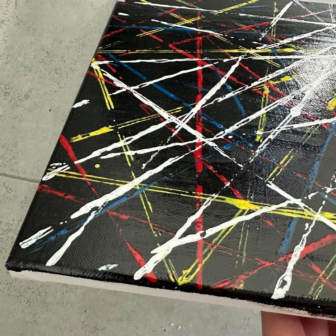 抽象画『LINE1』　現代アート　宇宙　創造　アクリル絵の具　幾何学