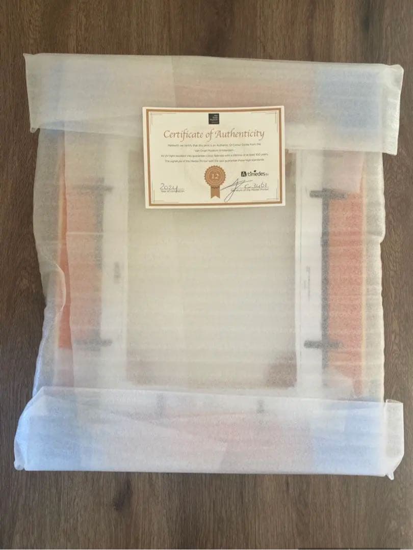 【即日匿名発送】ゴッホピカチュウ　キャンバスアート　複製原画　証明書付　金枠　S