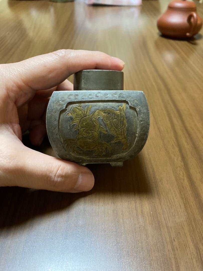 龍*ん様 光大正金王市天順制 骨董品 茶入れ アンティーク