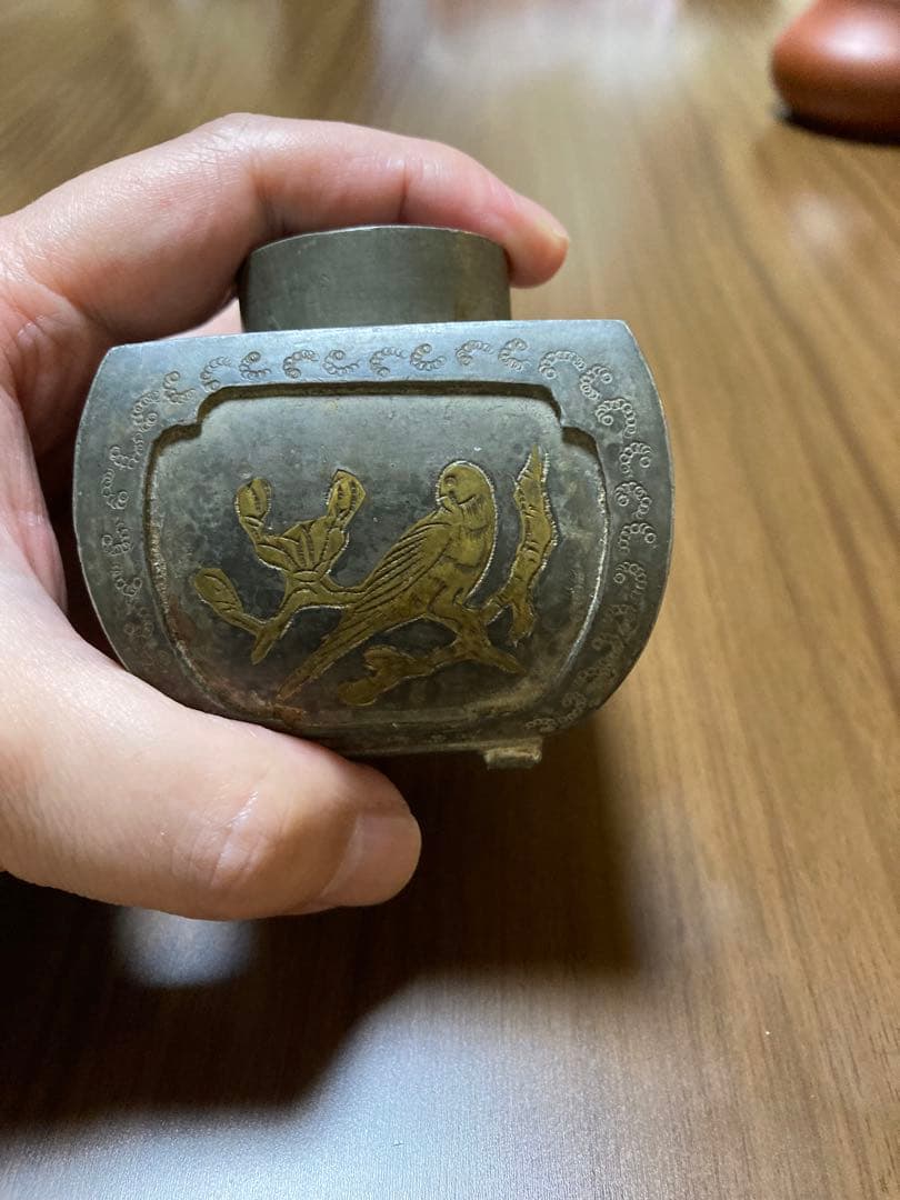 龍*ん様 光大正金王市天順制 骨董品 茶入れ アンティーク