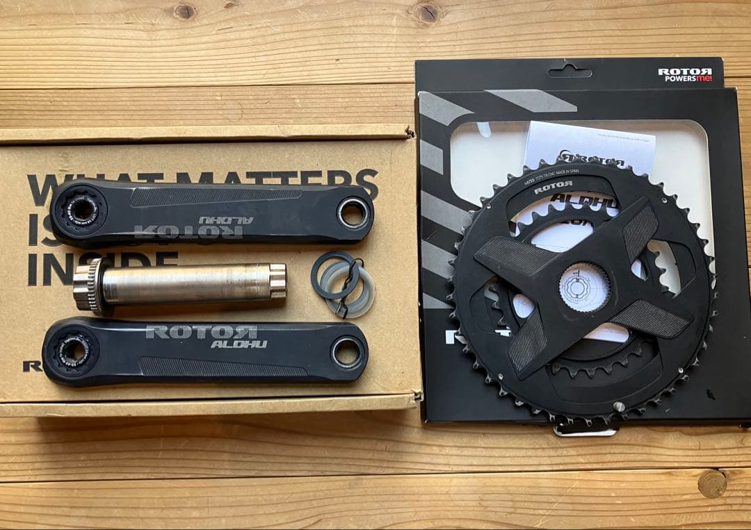 ROTOR aldhu24 165mm 46/30t クランクアーム、アクスル