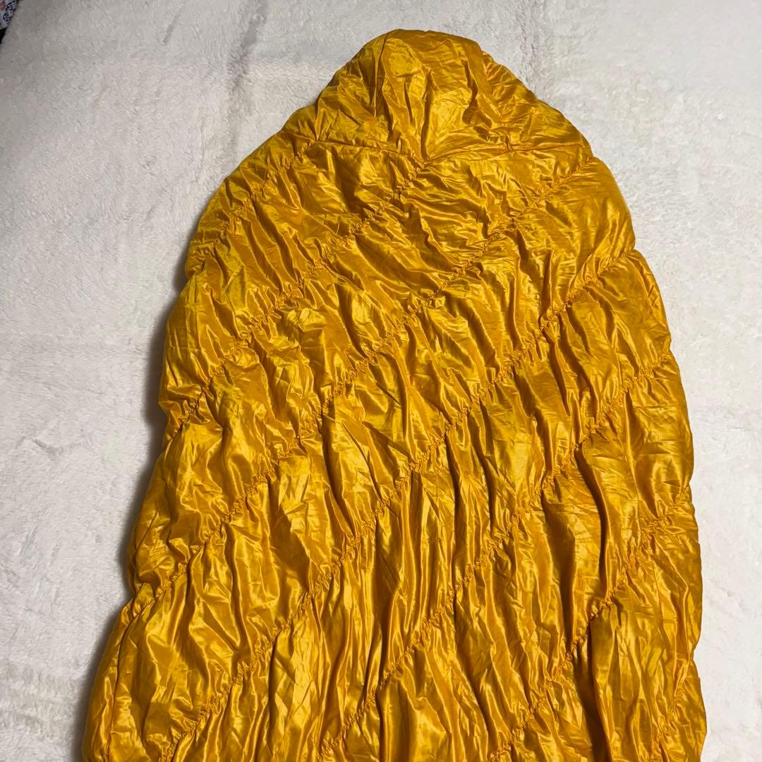 極美品モンベル現行モデルダウンハガー650 #2 ロング男女兼用イエローシュラフ