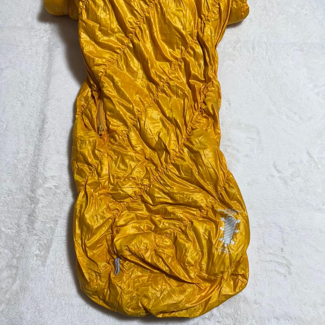 極美品モンベル現行モデルダウンハガー650 #2 ロング男女兼用イエローシュラフ
