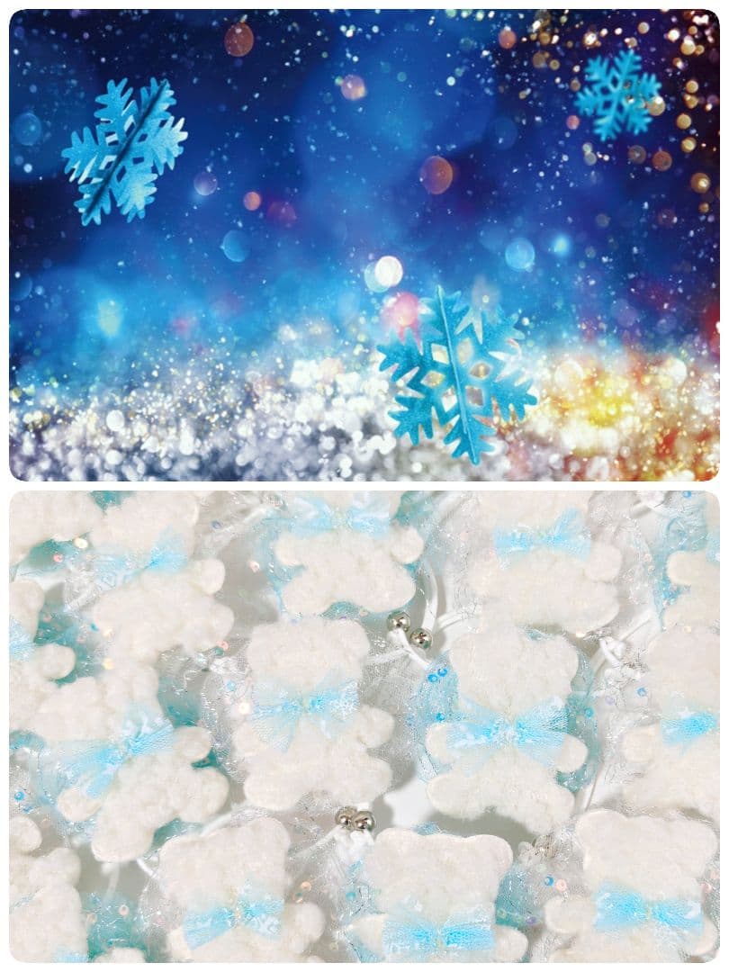 業務用　トリミングチョーカー　120個　1月　白くまちゃん　雪の結晶　白熊